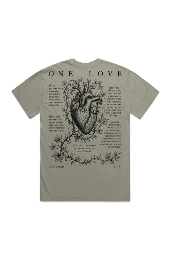 HEAVY FADED ONE LOVE TEE